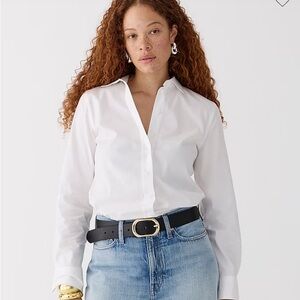 J. Crew White Button-Up Shirt